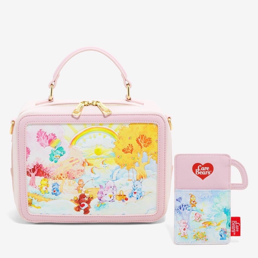 NWT- Care Bears/ Carebear Cousins Loungefly Lunchbox crossbody and Cardholder